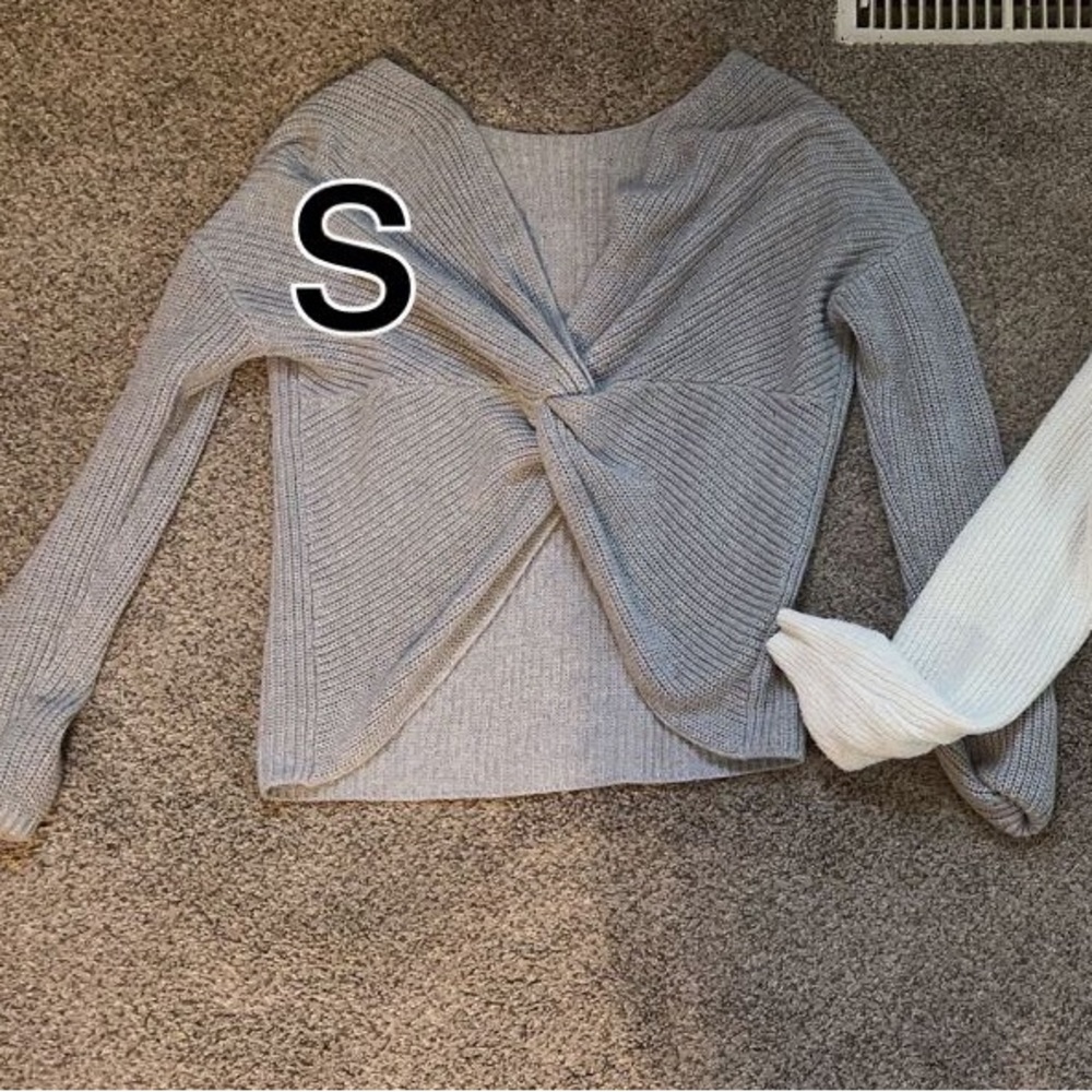 A gray sweater